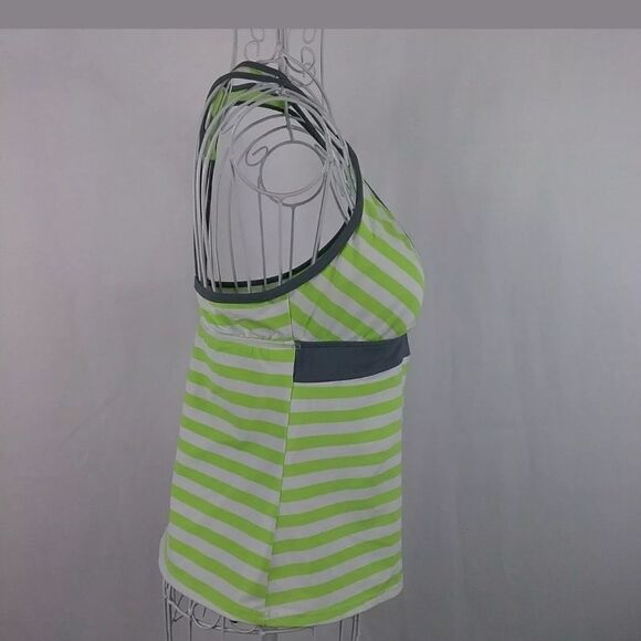 Title Nine LIME AND GRAY Tide Tankini Top Great Co - Picture 4 of 6